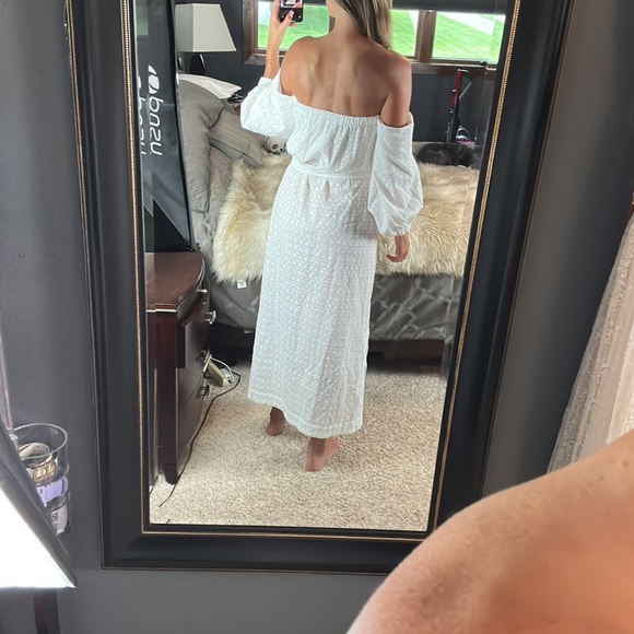 Lisa Marie Fernandez Off-the Shoulder Long Dress, Size Small - Picture 5 of 16